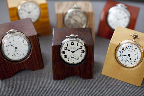 American Pocket Watches As Desk Clocks