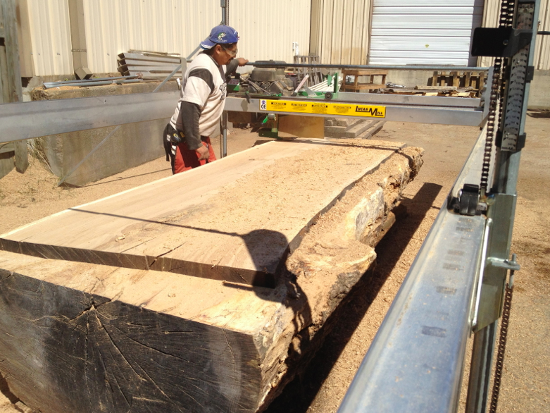 planing oak slabs