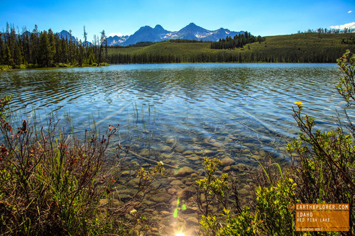 Red Fish Lake is 6,550 above sea level.