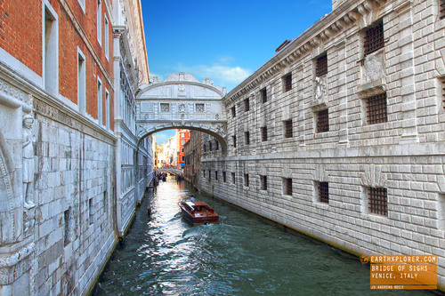 The view from the Bridge of Sighs was the last view of Venice that convicts saw before they were put in prison.
