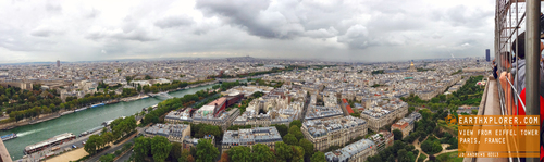 Panorama view of Paris from the Eiffel Tower