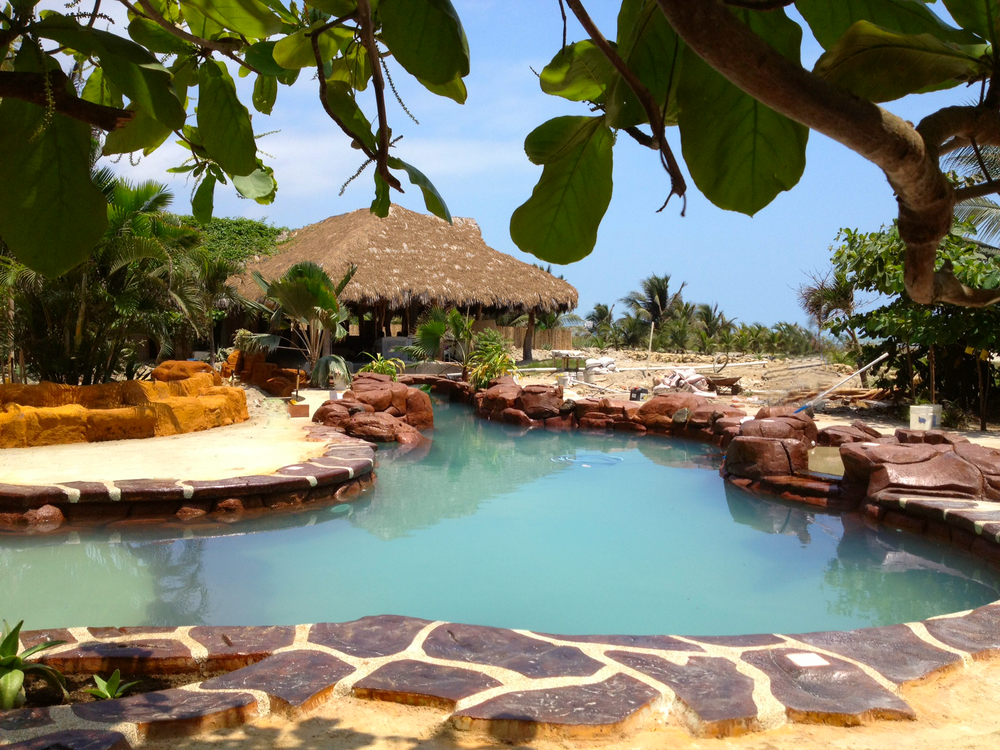  Canoa Beach Hotel, Canoa Ecuador, pool has been filled