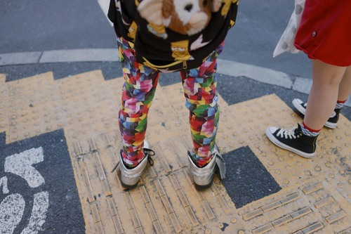 People of  Harajuku have the strangest fashion.
