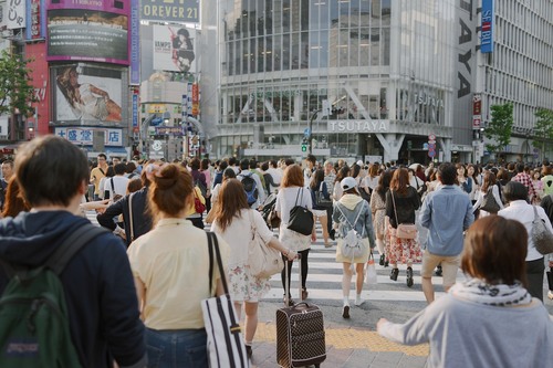 The great Shibuya crossing.
