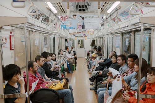 Subway passengers.