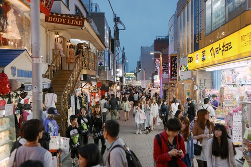 Shoppers in Harajuku.