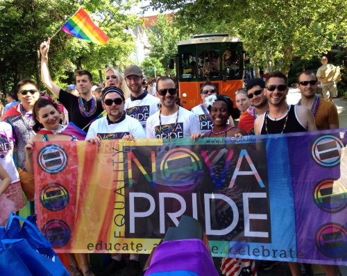 NOVA Pride lining up for the 2014 Capital Pride Parade!