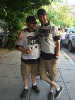 Kyle Rohen and Seth Koberg-Rohen celebrate at the 2014 Capital Pride Parade