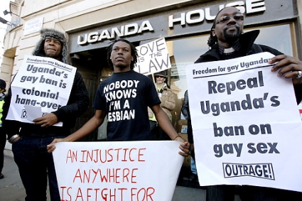 Ugandan LGBT's protest the "Kill the Gays" bill