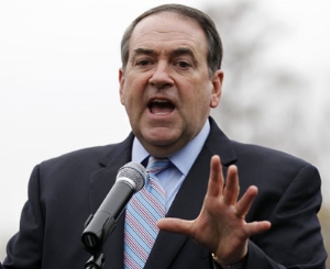 Ex-Governor of Arkansas and Failed Presidential Candidate Mike Huckabee.  That Hand.