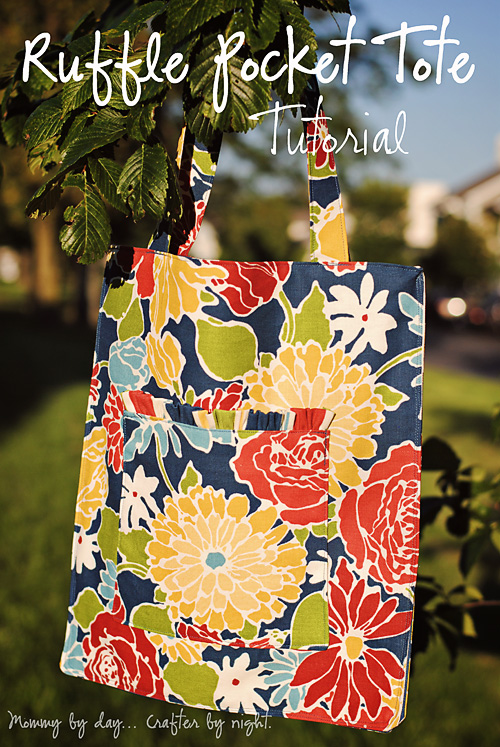 Ruffled tote tutorial from Mommy by day Crafter by night