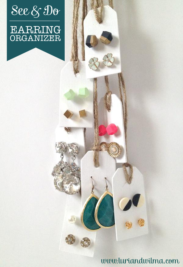 DIY Earring Organizer Tutorial by Fabric Paper Glue for Luri and Wilma