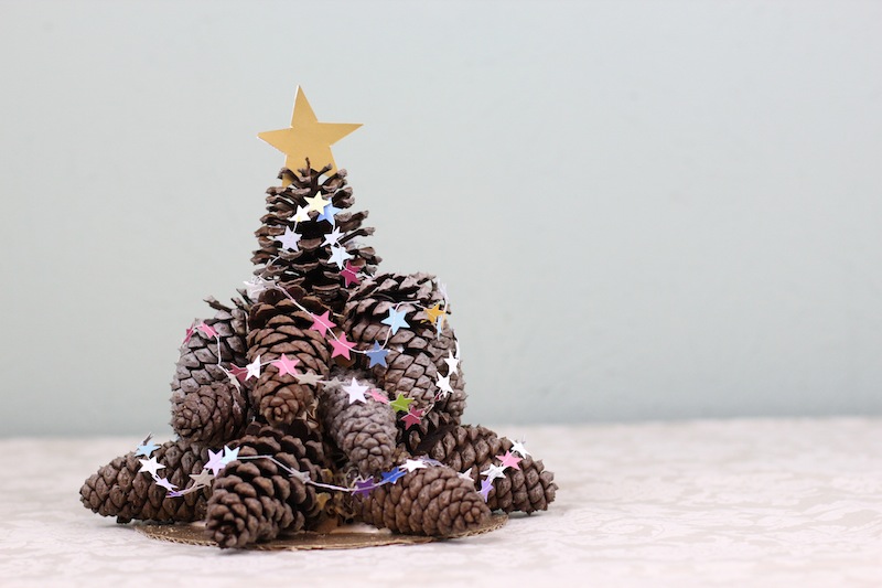 Mini Pine Cone Christmas Tree