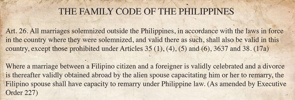 Article 26 of the Family Code of the Philippines