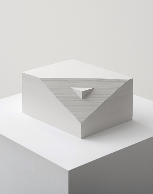  Form in white (Double prism), 2012 Paper 8 x 16.5 x 12.5 cm 