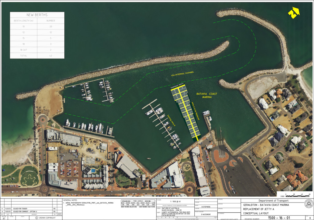 Geraldton Batavia Coast: Replacement of Jetty A - Conceptual layout