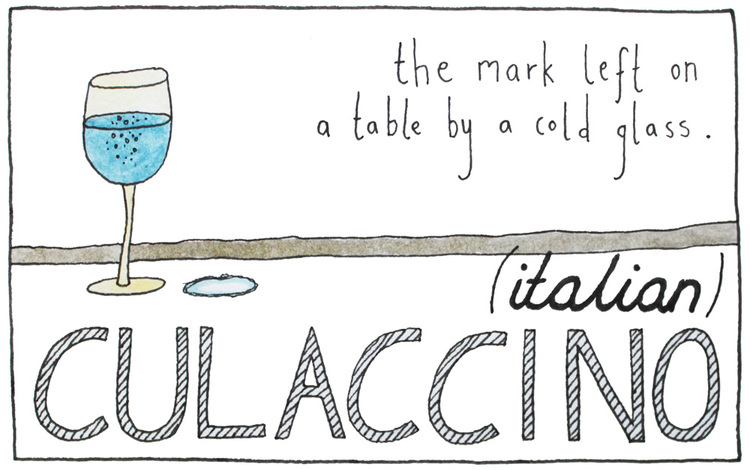untranslatable words culaccino