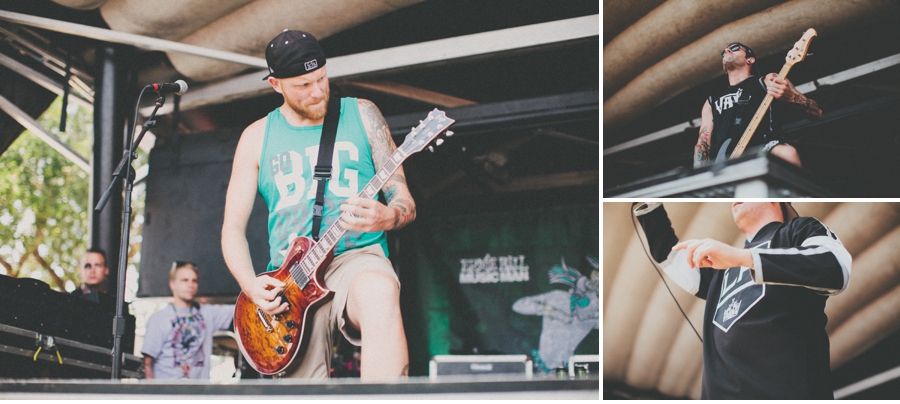 Aaron Brooks of The Ghost Inside, a metalcore band out of Los Angeles California, performs at Vans Warped Tour 2012 in Dallas, Texas.
