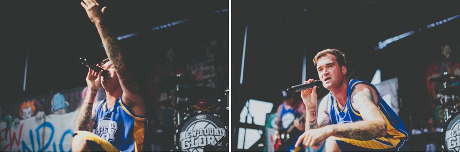 Jordan Pudnik of Florida pop-punk band New Found Glory performs on Vans Warped Tour 2012 in Dallas, Texas.