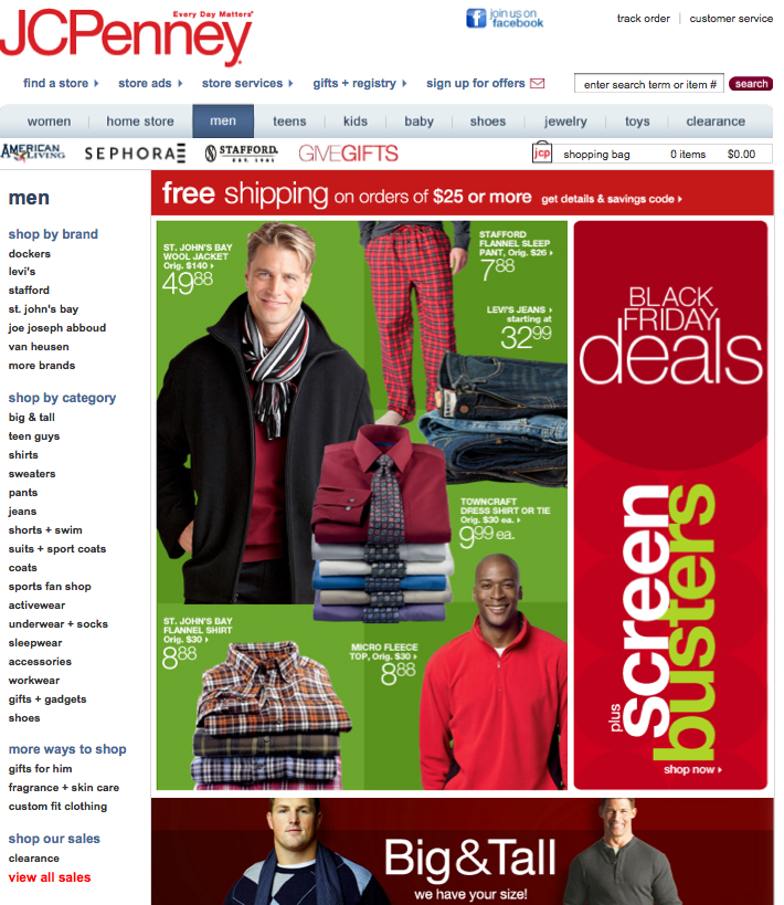 JCPenney Black Friday2009  Landing Page