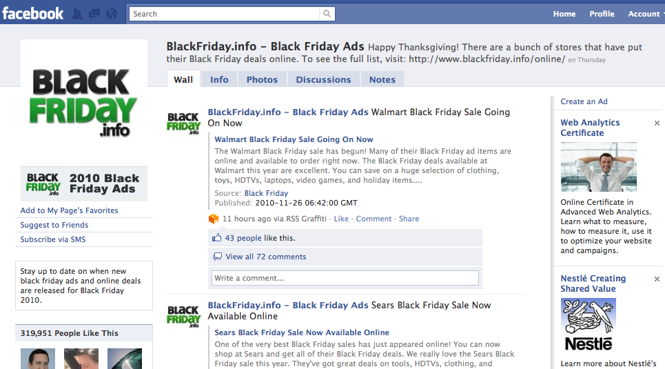 BlackFriday.info Facebook