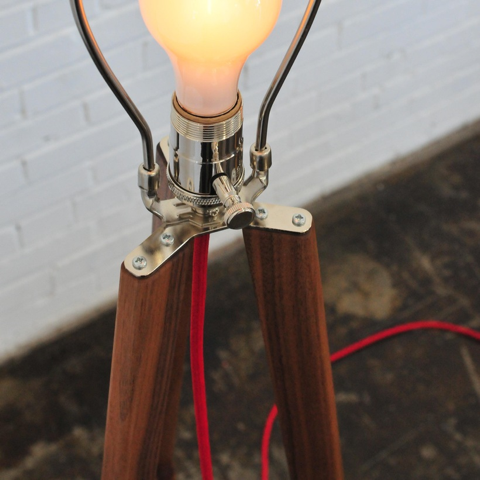 modern tripod lamp cloth cord