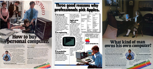 Sampling of Apple ads from the late 70s and early 80s.