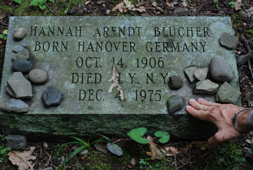 Click photo to download. Caption: Hannah Arendt's grave at Bard College in  Annandale-on-Hudson, NY. Credit:  Rasputinfa via Wikimedia Commons.