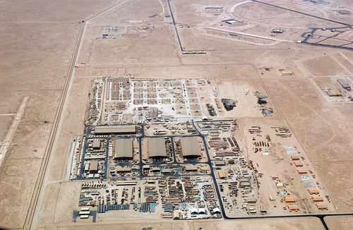 Click photo to download. Caption: The U.S. has the Al-Udeid Air Base (pictured) in Qatar, but at the same time, Qatar funds the U.S.-designated terrorist organization Hamas. Egypt's recent state visit to Russia is a result of the U.S. position regarding Hamas-backing nations Qatar and Turkey in recent Israel-Hamas cease-fire negotiations, argues Middle East Forum President Daniel Pipes. Credit: Credit: Magnus Manske via Wikimedia Commons.