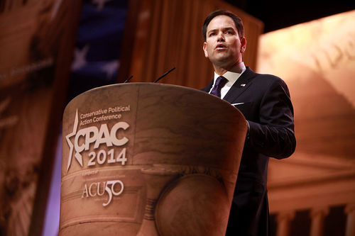 Click photo to download. Caption: U.S.Â Sens. Bob Casey and Marco Rubio (pictured) wrote in a letter to Secretary of State John Kerry that theÂ Islamic State’s "criminal activities–robbery, extortion, and trafficking–have helped the organization become the best-funded terrorist group in history." The senators called on theÂ Obama administration to target all aspects of Islamic State’s operational funding and forÂ theÂ Treasury Department to classify Islamic State as a Transnational Criminal Organization (TCO). Credit: Gage Skidmore.