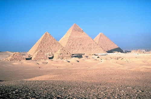 The Egyptian pyramids. Credit: Wikimedia Commons.