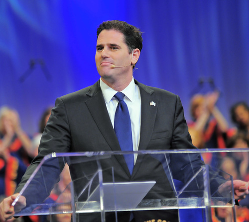 Click photo to download. Caption: Israeli Ambassador to the U.S. Ron Dermer addresses Christians United for Israel's "Night to Honor Israel" on Oct. 26 in San Antonio. Ahead the Nov. 4 midterm elections, National Security Adviser Susan Rice reportedly said she has not yet met with Dermer—who was appointed 16 months ago—because he is “too busy traveling to Sheldon Adelson’s events in Las Vegas.” Credit: Paul Wharton Photography.