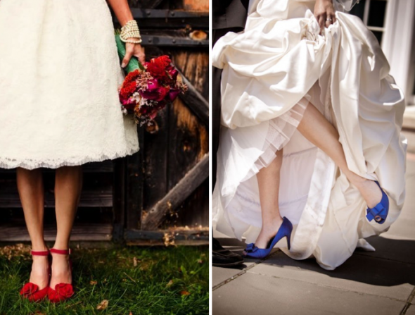 red wedding shoes, blue wedding shoes