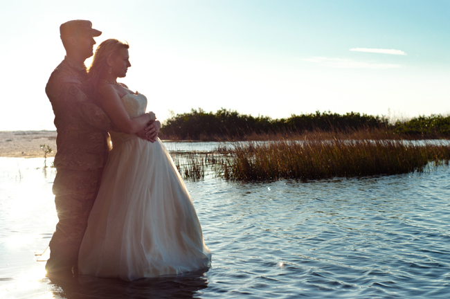 Photo Says Hello | Army Bridal Session | Fort De Soto Park | Florida
