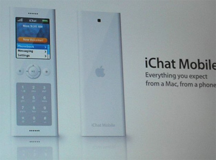 Fictitious Apple iPhone (or iChat Mobile)