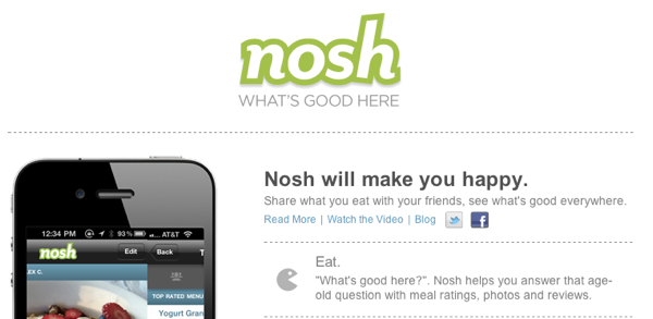 Nosh Website Header