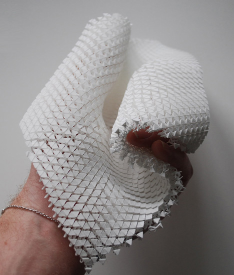 Material impreso en 3D para la colección de Pringle of Scotland. 