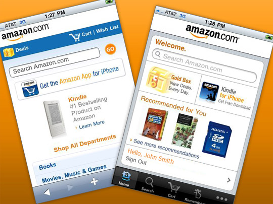 Amazon can afford to have both an app and a mobile site.  But which should choose if your budget is more limited?