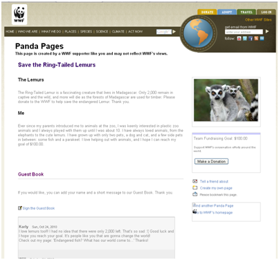 World Wildlife Federation Panda Page