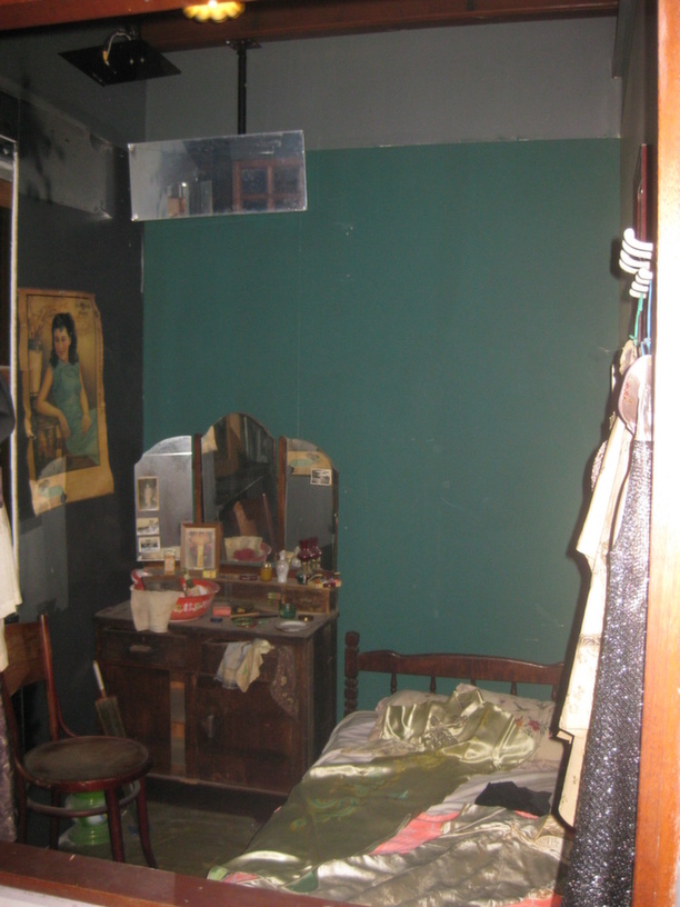 A display at the Chinese Heritage Centre in Chinatown, Singapore, depicting the room of a prostitute in colonial Singapore
