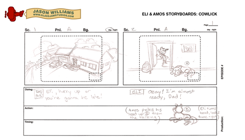 Eli & Amos Storyboards: Cowlick