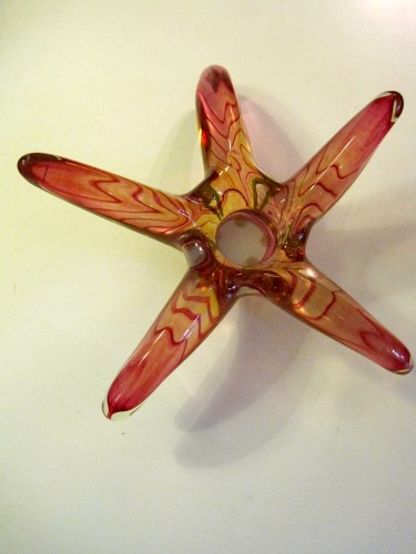 Glass Starfish Candle Holder