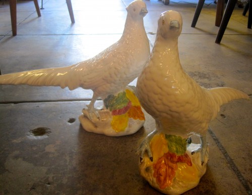 Porcelain Pheasant Sculptures