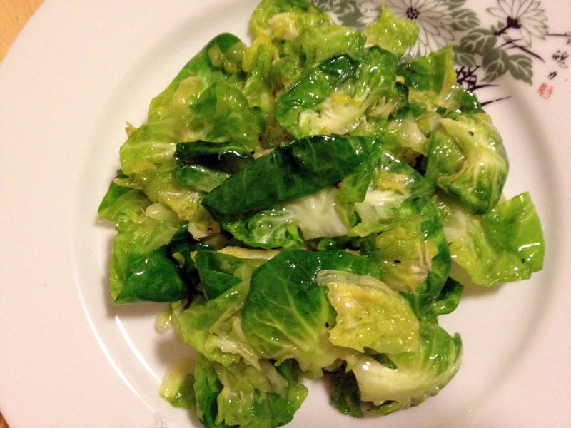 Buttered Brussels sprouts