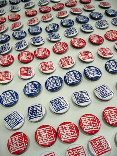 Stripes of TrustTheVote Buttons