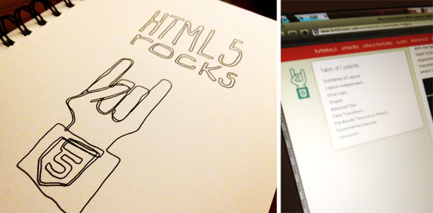 HTML5 Rocks Line Drawing