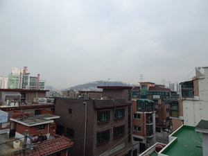 Rooftop view of Hongdae, March 2014