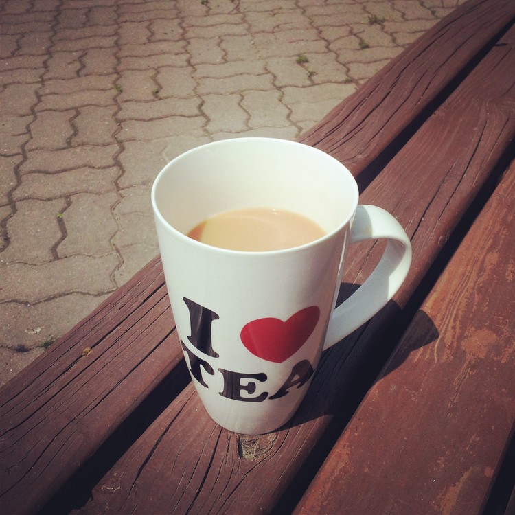 I love tea...I especially love tea in my new mug!