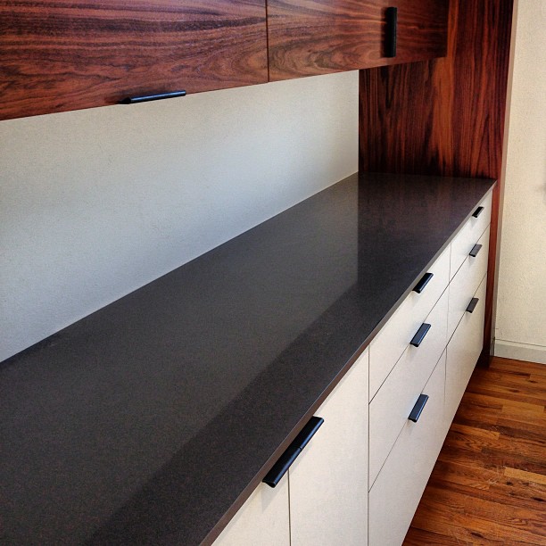 Just installed new #caesarstone countertops in our #custom #kitchen showroom - from Instagram