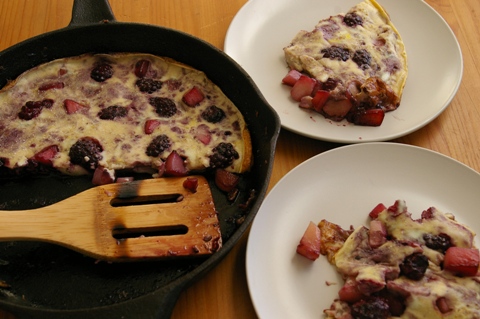 plated clafoutis